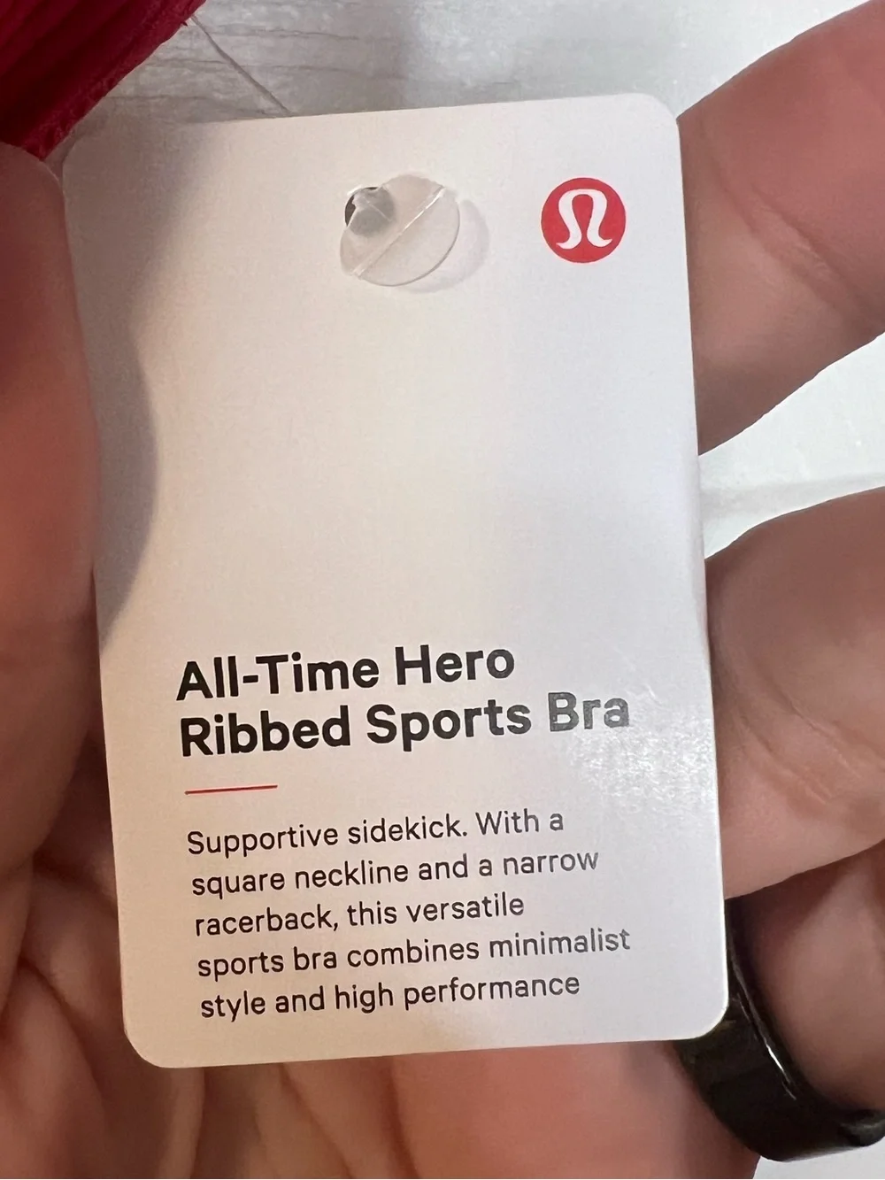 #615 Lululemon All-Time Hero Ribbed Sports Bra Mulberry Spark NWT Size S - Picture 7 of 7